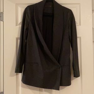 All saints wool and leather blazer
